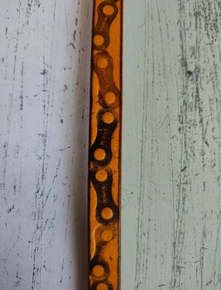 Pulsera de cuero eslabones cadena 