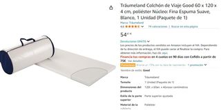 Colchón viaje Traumeland 120x60 NUEVO A ESTRENAR