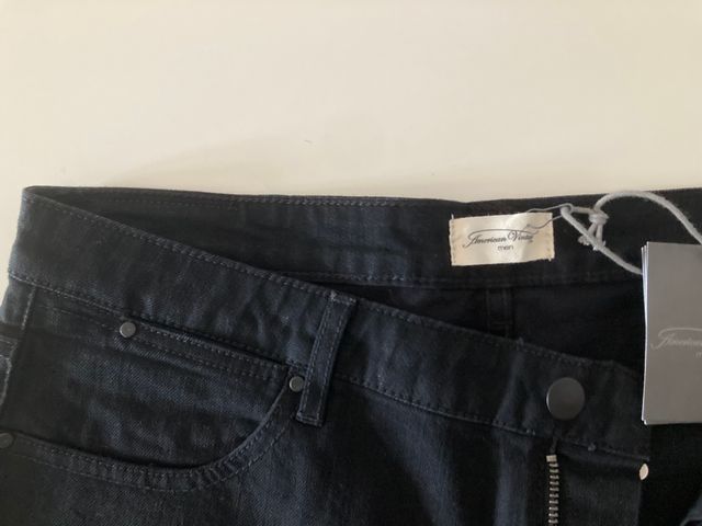 American Vintage. Pantalón vaquero slim negro. W32