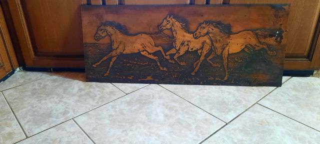 Grande immagine in rame antico