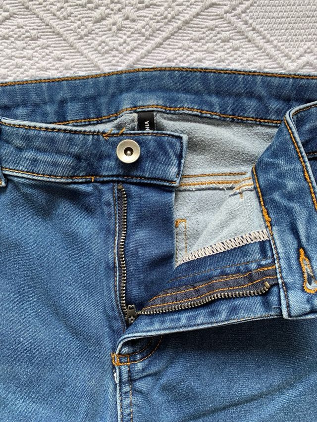 Pantalon largo azul marino elástico - Calzedonia