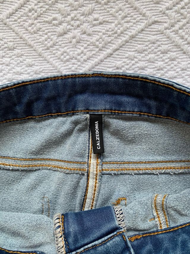 Pantalon largo azul marino elástico - Calzedonia