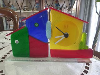 Orologio da tavolo vetro murano vintage 