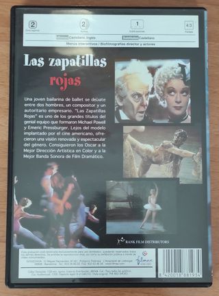DVD PELÍCULA LAS ZAPATILLAS ROJAS