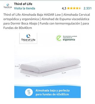Almohadas viscoelástica individual