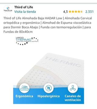 Almohadas viscoelástica individual