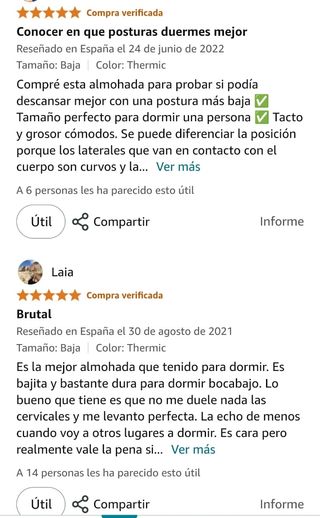 Almohadas viscoelástica individual