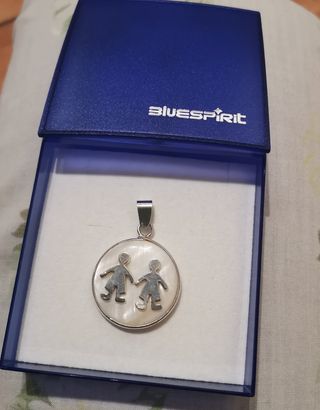 COLGANTE PLATA Y NACAR 
