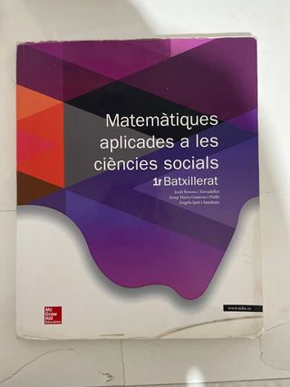 Llibre matemàtiques aplicades a les ciències...