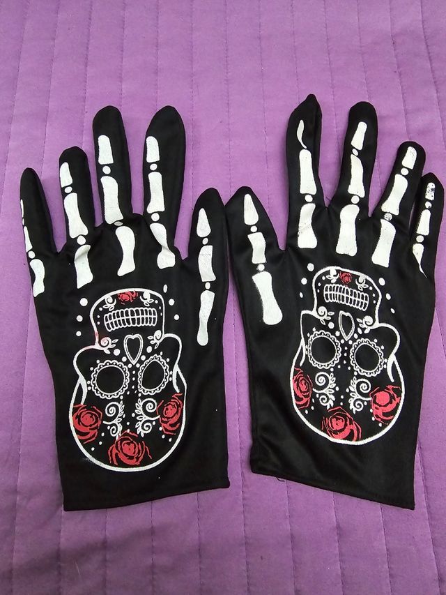 Guantes de esqueleto para Halloween