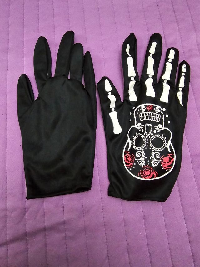 Guantes de esqueleto para Halloween