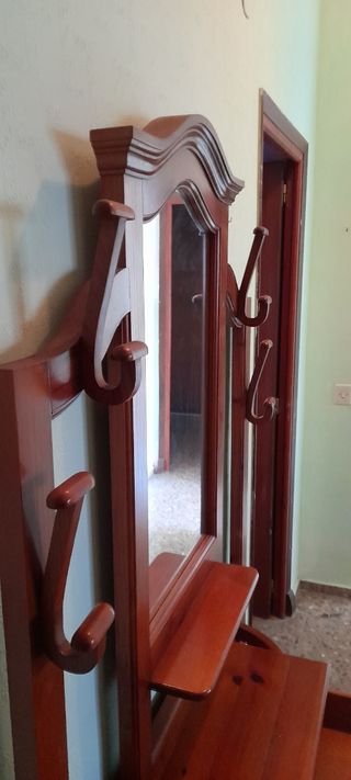 Mueble entrada recibidor madera