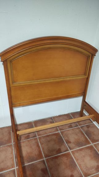 Cama de cerezo natural de 200 x 105 cm + colchón