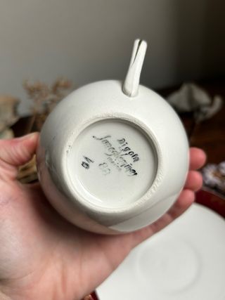 Taza de cafe loza francesa Sarreguemines