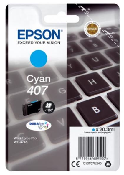Tinta Epson 407 Cyan - Original
