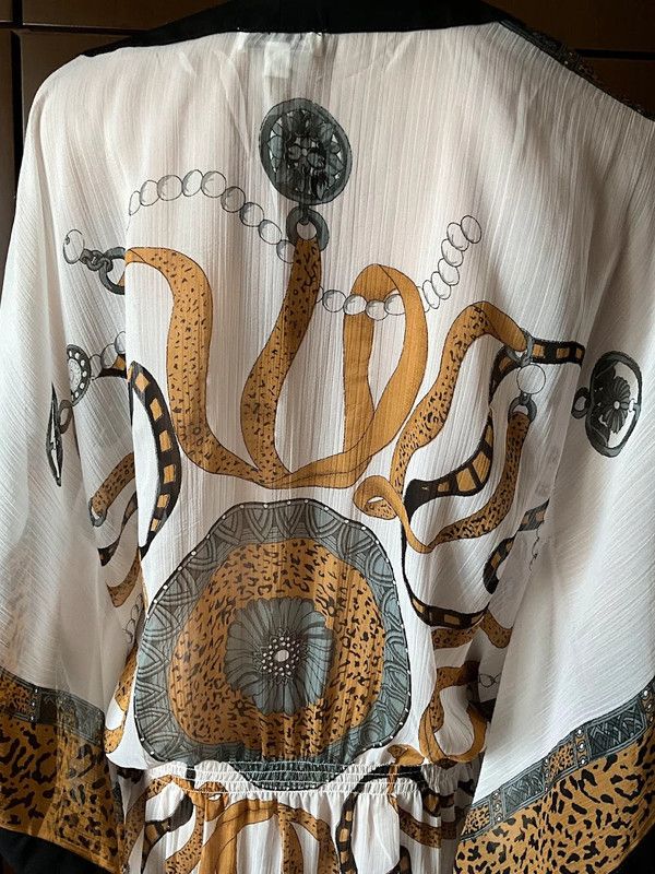 Tunica leggera Honey Donna, colore bianco marrone