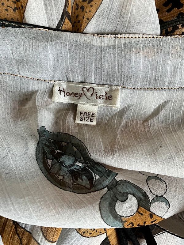 Tunica leggera Honey Donna, colore bianco marrone