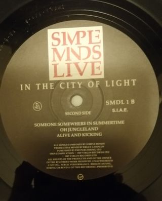 LP doppio album Simple Mind live 1987