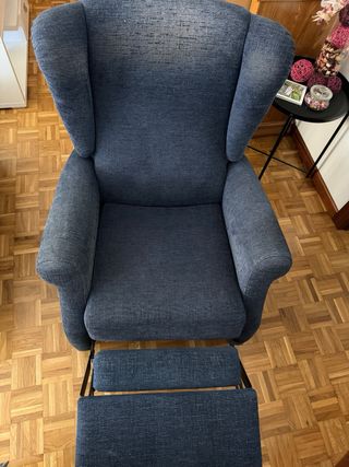 Sillon reclinable azul