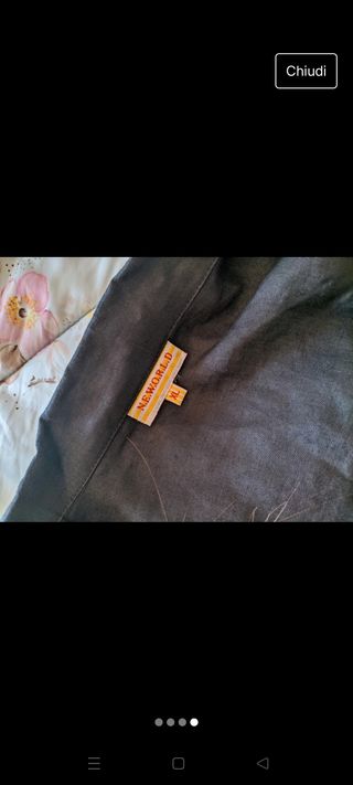 Camicia 100% lino blu donna