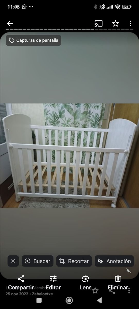 Cuna bebe con colchon