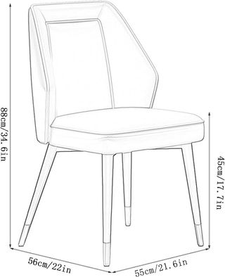 Silla de cuero para comedor o restaurante