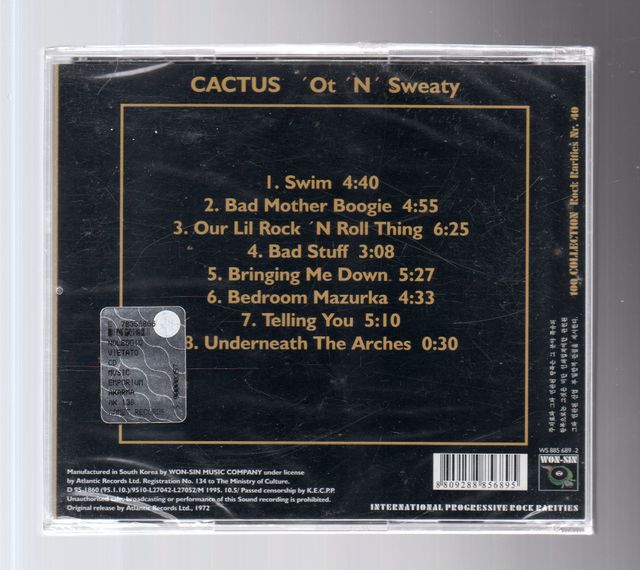 Cactus 'Ot 'N' Sweaty Won-Sin 1995 WS 885689-2 cd