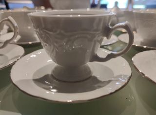 Juego café de Alhambra con filo de oro