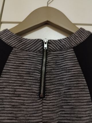 Vestido negro y gris de H&M