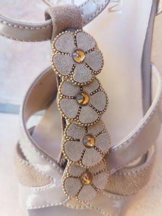 Zapatos de fiesta mujer gris talla 38