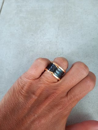 Anillo Bulgari B.zero 1, oro rosa y onix
