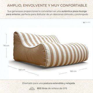 Puff exterior de diseño - Puf gigante jardin XXL