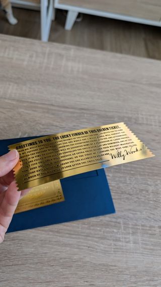 Ticket dorado Willy wonka