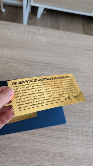 Ticket dorado Willy wonka