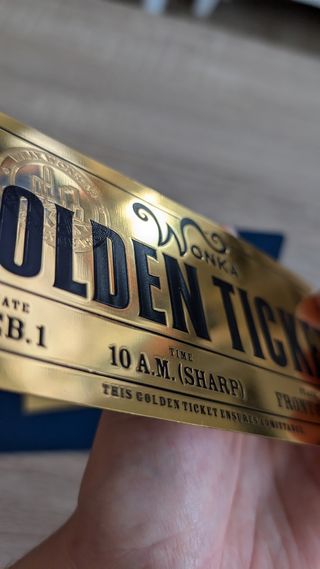 Ticket dorado Willy wonka