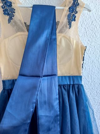 Vestido corto azul ocasión