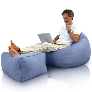 Puff salon con reposapiés - Puf gigante gamer XXL
