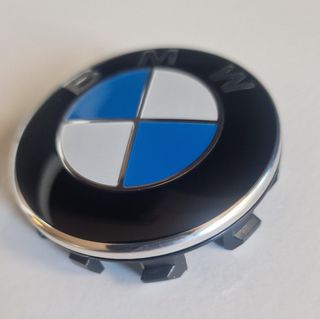 BMW 4 tapas buje 68mm o 56mm azul blanco