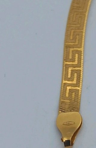Preciosa Pulsera greca oro 18k de ley