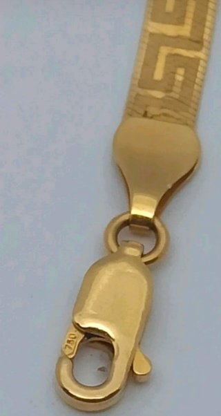 Preciosa Pulsera greca oro 18k de ley