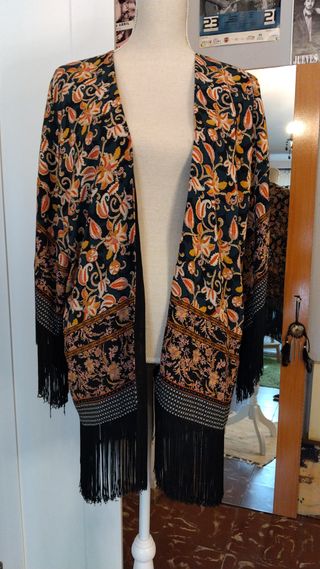 Kimono Flores Reversible Flecos