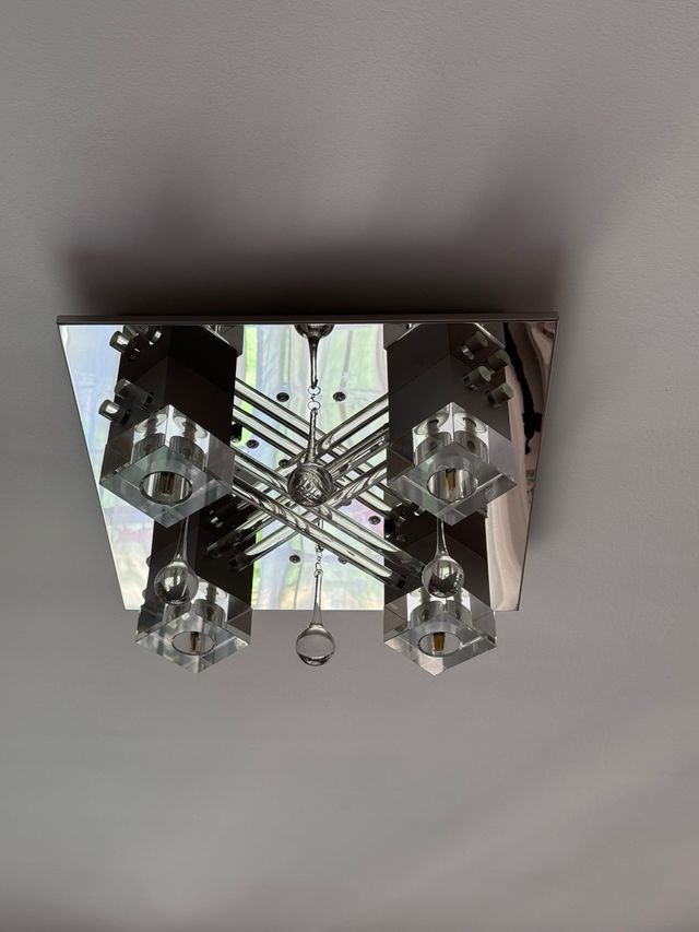 Candeeiro de vidro de teto