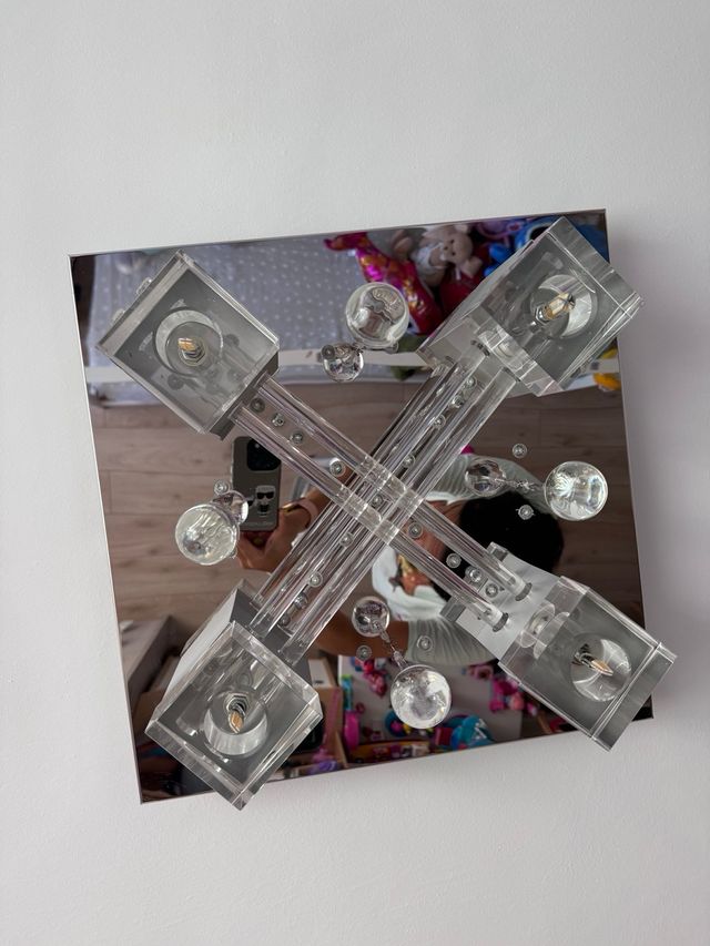 Candeeiro de vidro de teto