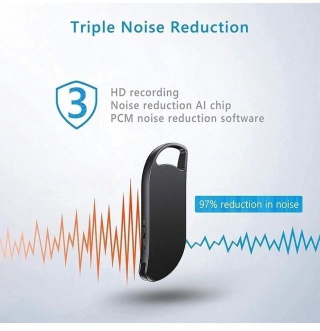 Grabador de voz ESPÍA 64GB en forma de llavero.