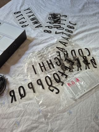 Pannello LED con lettere