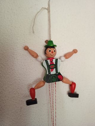 Marioneta madera Austria vintage