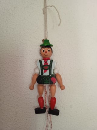 Marioneta madera Austria vintage