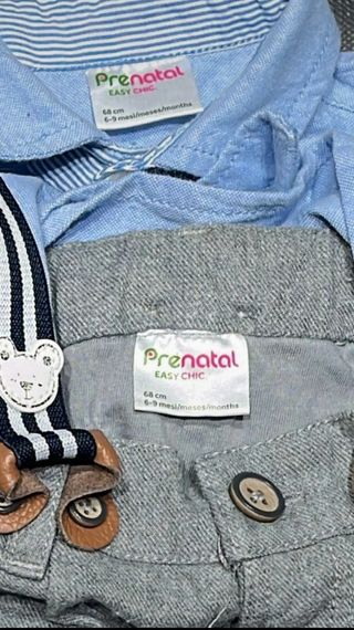 Salopette con camicia