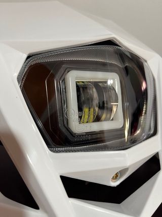 Careta moto led polisport blanca⚪️