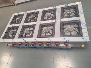 COCINA INDUSTRIAL 8 FOGONES A GAS SOBREMESA